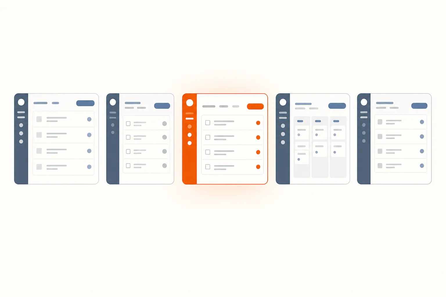 Grid of PSA software interface cards representing HaloPSA alternatives