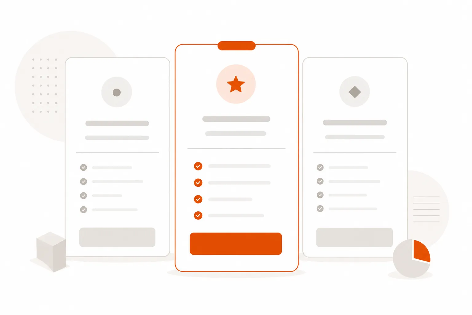 Atera pricing tiers illustrated with flat editorial pricing card design