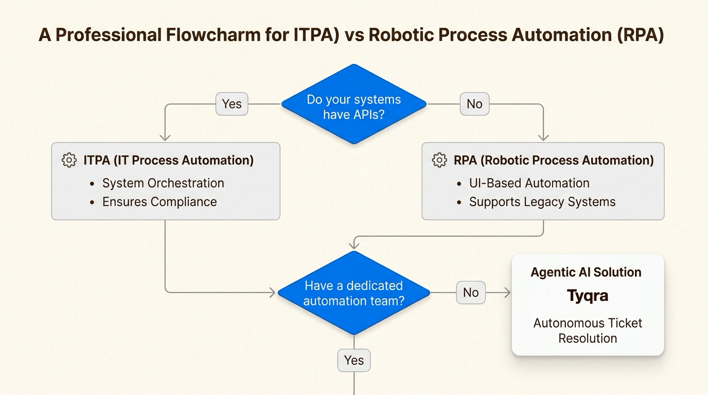 Framework for selecting the right automation path based on API availability