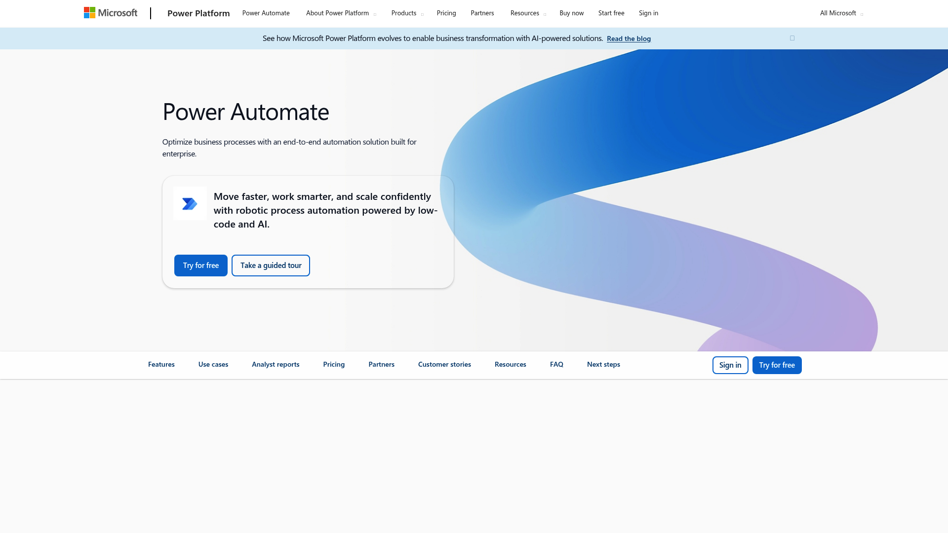 Microsoft Power Automate workflow designer with connector options